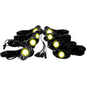 Race Sport 8 LED Glow Pod Kit avec Brain Box IP68 12V avec tout le matériel, jaune