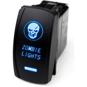Race Sport LED Rocker Switch with Blue LED Radiance, Zombie Lights, 1005269