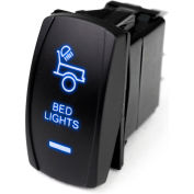 Race Sport LED Rocker Switch avec éclat LED bleu, lumières de lit