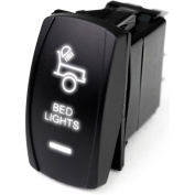 Race Sport LED Rocker Switch avec éclat LED blanc, lampes de lit