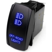 Race Sport LED Rocker Switch avec éclat LED bleu, feux tout-terrain, 1005289