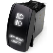 Race Sport LED Rocker Switch with White LED Radiance, Off-Road Lights, 1005290
