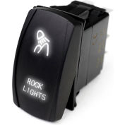 Race Sport LED Rocker Switch avec éclat LED blanc, Rock Lights