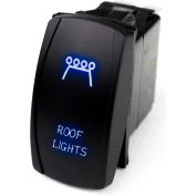 Race Sport LED Rocker Switch avec éclat LED bleu, lumières de toit