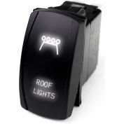 Race Sport LED Rocker Switch avec éclat LED blanc, lumières de toit