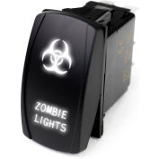 Race Sport LED Rocker Switch avec éclat LED blanc, Lumières Zombie, 1005298