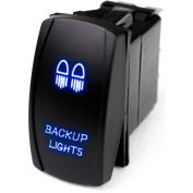 Race Sport LED Rocker Switch with Blue LED Radiance, Backup Lights