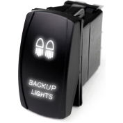 Race Sport LED Rocker Switch with White LED Radiance, Backup Lights
