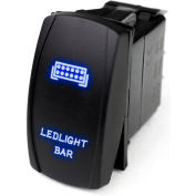 Race Sport LED Rocker Switch avec éclat LED bleu, barre lumineuse LED