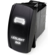 Race Sport LED Rocker Switch avec éclat LED blanc, barre lumineuse LED