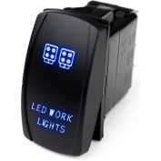 Race Sport LED Rocker Switch avec éclat LED bleu, lumières de travail LED