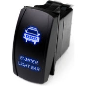 Race Sport LED Rocker Switch avec éclat LED bleu, barre lumineuse BumPer