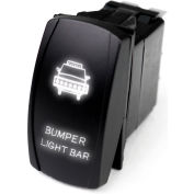 Race Sport LED Rocker Switch avec éclat LED blanc, barre lumineuse BumPer