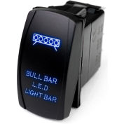 Race Sport LED Rocker Switch avec éclat LED bleu, barre lumineuse LED Bull Bar