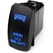Race Sport LED Rocker Switch with Blue LED Radiance, Aurora LED Bar Lights