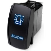 Race Sport LED Rocker Switch avec rayonnement LED bleu, balise
