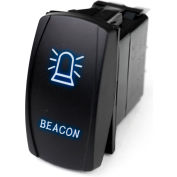 Race Sport LED Rocker Switch with Blue LED Radiance, Beacon