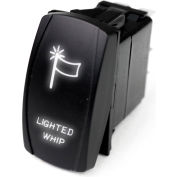 Race Sport LED Rocker Switch with White LED Radiance, Lighted WHIP