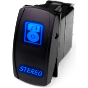 Race Sport LED Rocker Switch avec éclat LED bleu, stéréo