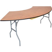 Table pliante en bois Atlas Commercial, 84'' Serpentine, Bord vinyle - Série Titan