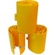 Veste jaune 3 » x 3 » Protection rack en plastique - YJ 3-3, qté par paquet : 6