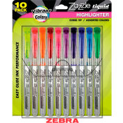 Zebra Zazzle Brights fluorescent liquide surligneur-pointe de ciseau-assortiment d’encre-10/Pack