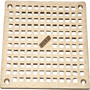 Drain pour plancher carré Zurn, 6 po x 6 po, avec vis, laiton