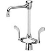 Zurn Double laboratoire robinet avec bec de reniflard et 4" poignées de lame de poignet - 6" sans plomb