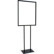 22 "x 28" Bulletin porte-affiche w / Base plate - noir mat