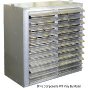 Hessaire Cabinet Exhaust Fan w/ Shutter, 36" Prop, 1HP, 12510 CFM, 1 Phase, Direct Drive