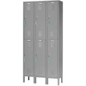 Global Industrial™ Capital® 2-Tier 6 Door Locker, 36 » L x 15"P x 78"H, gris, assemblé