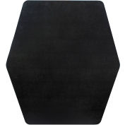 Game Zone Chair Mat for Hard Floor - Medium Pile Carpet - 42"L x 46"W - Straight Edge - Noir