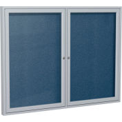Ghent Enclosed Bulletin Board - Outdoor / Indoor - Vinyl - 48" x 60" H - Navy