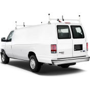 Vantech H1 2 Bar Steel Ladder Rack System pour Dodge RAM Van 1981-On, Blanc