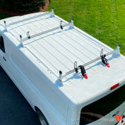 Vantech H1 3 bar Échelle en aluminium Galerie de toit pour Nissan NV Cargo Van 2011-On, Blanc