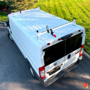 Vantech H1 3 bar Steel Ladder Rack pour RAM ProMaster Cargo Van 2013-On, Blanc