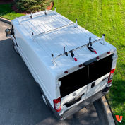 Vantech H1 3 Bar Aluminum Ladder Rack For RAM ProMaster Cargo Van 2013-On, White