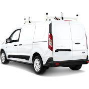 Vantech H1 2 bar Échelle en acier Galerie de toit pour Ford Transit Connect 2014-On, Blanc