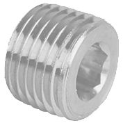 Pittsburgh Plug & Products 19521202 Hex Socket Plug 300# Galvanized Steel - 1/4'' - Pkg Qty 100