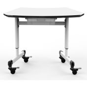 Luxor Height-Adjustable Trapezoid Student Desk with Drawer