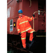 Costume 3 pièces pluie de MCR sécurité 2013RX2 Luminator™, Orange w / chaux argent Stripes, 2 X-Large