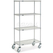 Nexel® Chrome Wire Shelf Truck, 1200 lb. Capacité, 36"L x 18"L x 69"H