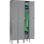 Global Industrial™ Capital® 1-Tier 3 Door Locker, 36 » L x 18"P x 78"H, gris, assemblé