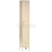 Global Industrial Capital® Single Tier 1 Door Locker, 12"Wx18"Dx72"H, Tan, Assembled