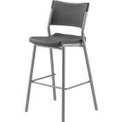 Cafe National Public places temps Bistro tabouret 30" selle avec dossier 17" W x 16 « D x 42 » H charbon