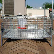 Kit de piège à pigeons barrière® à oiseaux avec eau et mangeoire, acier, argent