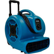 XPOWER Stackable Air Mover With Telescopic Handle & Wheels, 3 Speed, 1 HP, 3600 CFM