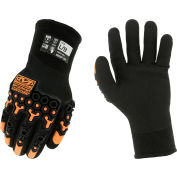 Mechanix Wear SpeedKnit M-Pact Thermal Impact Protection Gloves, Black, Large, 12 Pairs/Pkg