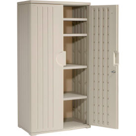 Plastic Storage Cabinet 36x22x72 - Light Gray