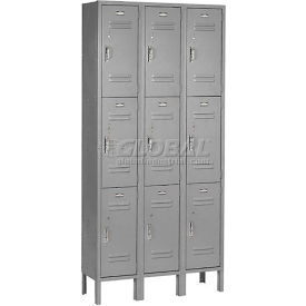 Paramount Locker 3 Tier 12 X 15 X 24 9 Door Assembled Gray